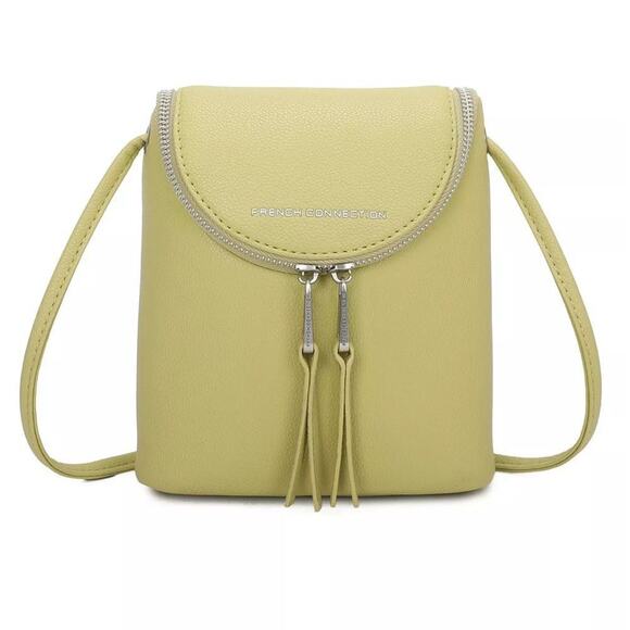 French Connection Noreen Slouchy Easy Crossbody Cell Phone Bag in Wasabi Green - Picture 2 of 7